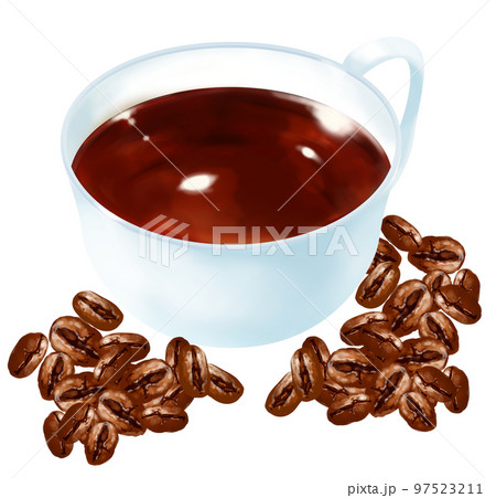 コーヒーとコーヒー豆 97523211