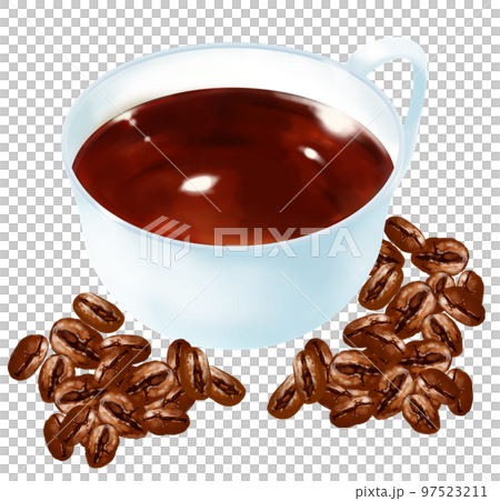 コーヒーとコーヒー豆 97523211