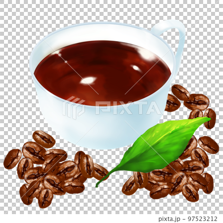 コーヒーとコーヒー豆_カフェ 97523212