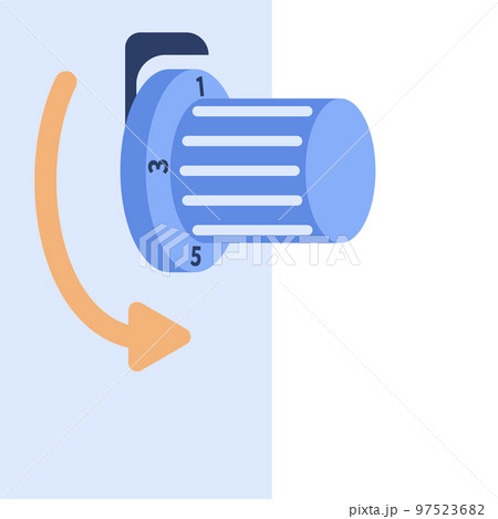 Home radiator with thermostat temperature knob Home radiator with thermostat temperature knob 97523682