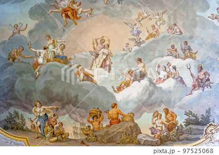 Part of a painted ceiling in the Catherine Palace - Tsarskoye Selo, St. Petersburg 97525068