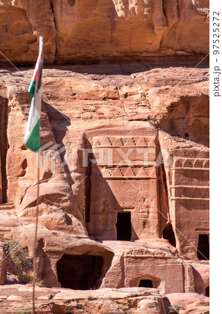 Facades Street in ancient city of Petra, Jordan Facades Street in ancient city of Petra, Jordan 97525272