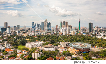 Cityscape of Colombo on a sunny day. Aerial view 97525768