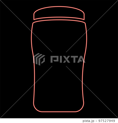 Neon antiperspirant dry Deodorant Cosmetic product icon black color vector illustration flat style image red color vector illustration image flat style 97527949