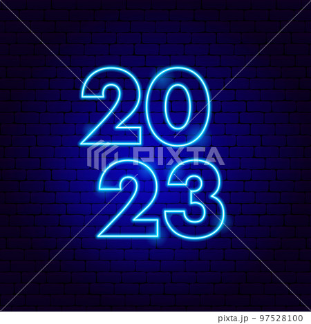 2023 Blue Neon Year 97528100