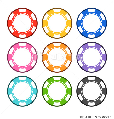 カジノチップカラーセットのイラスト素材 [97530547] - PIXTA 