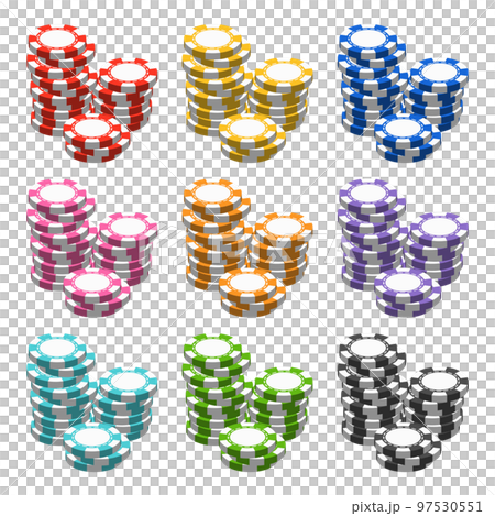 casino chip color set - Stock Illustration [97530551] - PIXTA