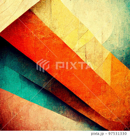 Abstract contemporary modern watercolor art. Minimalist illustration. 97531330