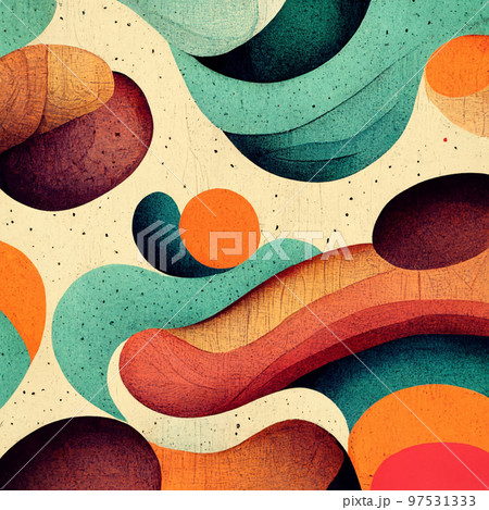 Abstract contemporary modern watercolor art. Minimalist illustration. Abstract contemporary modern watercolor art. Minimalist illustration. 97531333