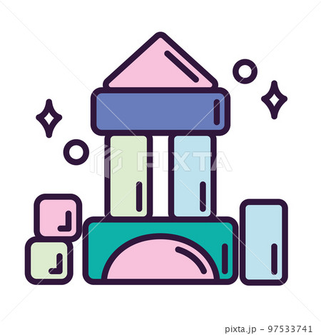 Isolated cute castle toy icon Vector 97533741