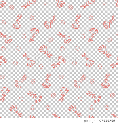 Carnation pattern seamless background material 97535256