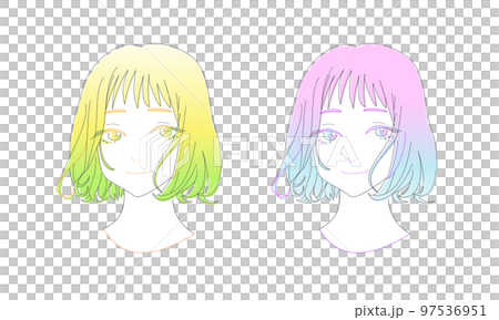 Inner color style female illustration 97536951
