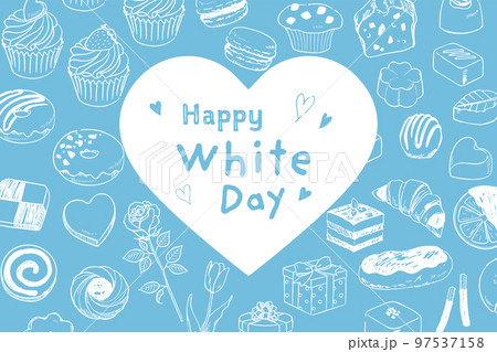 手描き線画ホワイトデーバナー 97537158