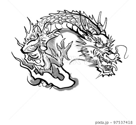 威嚇する竜 97537418