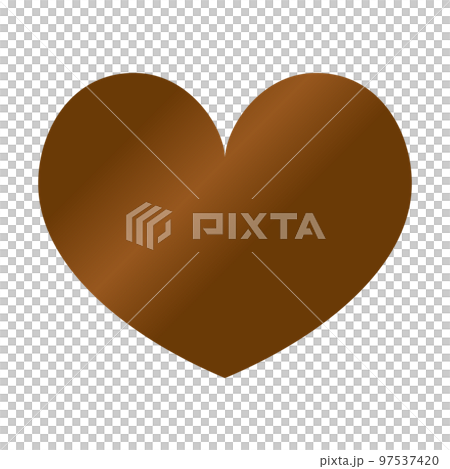 Simple heart illustration (brown) 97537420