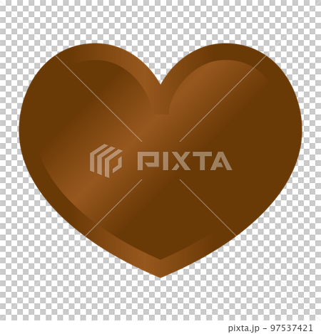 Simple heart illustration (brown) 97537421