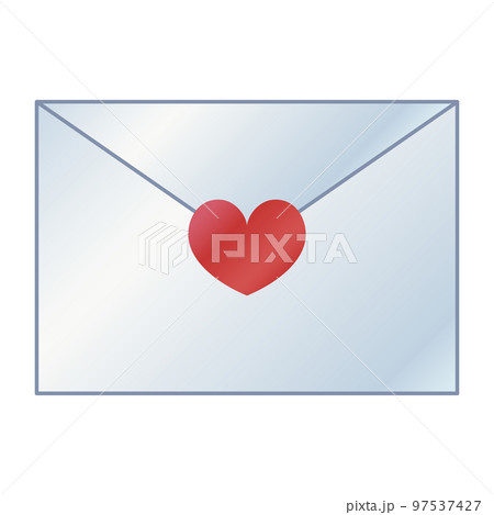 シンプルな白い封筒の手紙（ラブレター） 97537427