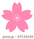 シンプルな桜の花のアイコン 97539299
