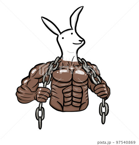 2023 Happy Year of the Rabbit Fitness Muscle - Stock