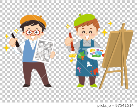 漫画家と画家　マンガ　絵画 97541514