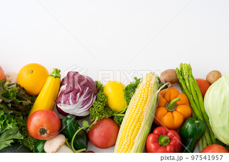 野菜と果物の飾り枠 野菜と果物の飾り枠 97541957