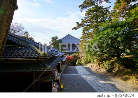 東大寺の鐘楼ヶ丘から東大寺と土産店を見下ろす 東大寺の鐘楼ヶ丘から東大寺と土産店を見下ろす 97543074