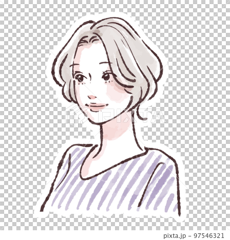 Female illustration material Female illustration material 97546321