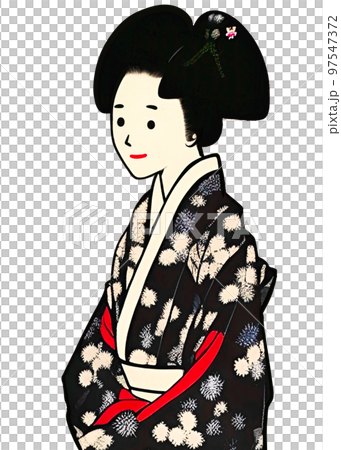 浮世繪/人物/日本人/日本女人/江戶時代/和服/ 97547372