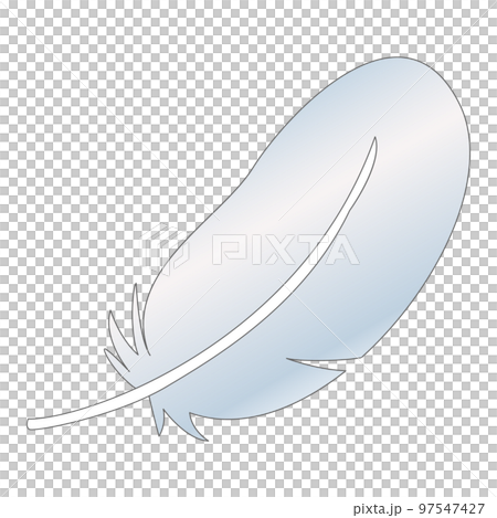 簡單的白色羽毛插畫 97547427
