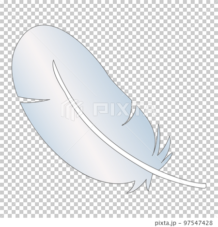簡單的白色羽毛插畫 97547428