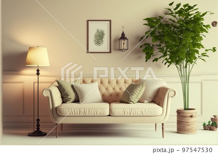 ミニマリズムな雰囲気が印象的な西洋風でモダンなリビング ミニマリズムな雰囲気が印象的な西洋風でモダンなリビング 97547530