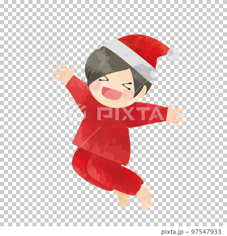 Children jumping in Santa Claus pajamas (raster only) Children jumping in Santa Claus pajamas (raster only) 97547933