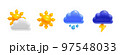 Cartoon Weather Icons in 3d Realistic Style 97548033