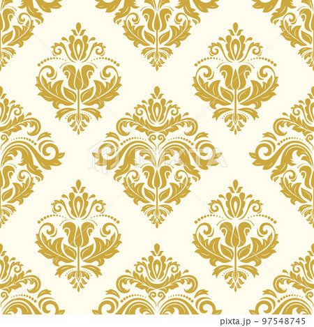 Orient Damask Seamless Vector Background With Arabesques 97548745