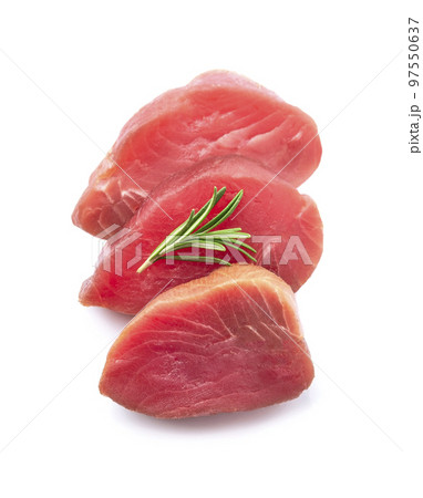 Tuna fish on white backgrounds. Tuna fish on white backgrounds. 97550637