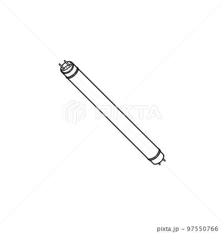 直管蛍光灯の線画 直管蛍光灯の線画 97550766