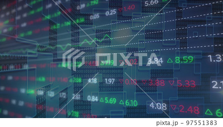 Image of financial data processing of stock exchange numbers Image of financial data processing of stock exchange numbers 97551383