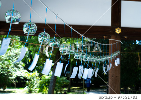 【世界遺産　古都京都の文化財】【山城国一宮】上賀茂神社　楽屋に吊された風鈴2　京都府京都市北区 97551783
