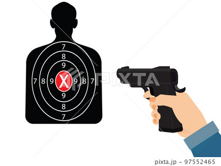 Shooting with a gun. Shooting with a gun. 97552465