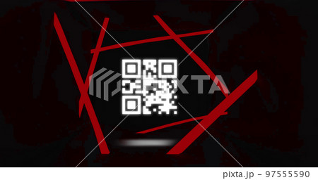 Image of flickering white QR code Image of flickering white QR code 97555590