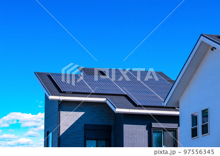 ソーラー発電の新築再エネ住宅 ソーラー発電の新築再エネ住宅 97556345