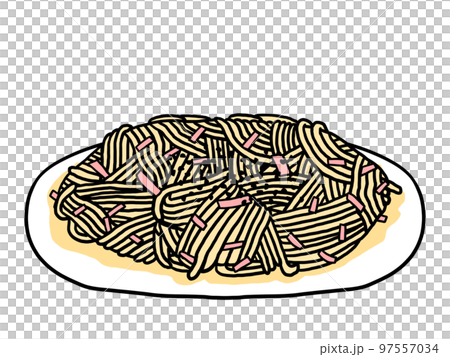 カルボナーラスパゲッティのイラスト カルボナーラスパゲッティのイラスト 97557034