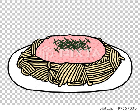 Mentaiko spaghetti illustration 97557039