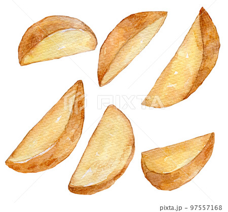 ポテトフライ　水彩イラスト 97557168
