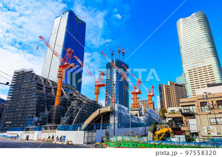 東京 虎ノ門五丁目付近から見た虎ノ門・麻布台再開発 東京 虎ノ門五丁目付近から見た虎ノ門・麻布台再開発 97558320