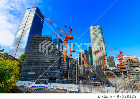 東京 虎ノ門五丁目付近から見た虎ノ門・麻布台再開発 東京 虎ノ門五丁目付近から見た虎ノ門・麻布台再開発 97558328