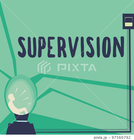 Conceptual display Supervision. Concept meaning monitoring and coordinating the plant operations 97560792