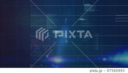 Image of financial data processing over chemical structures 97560993