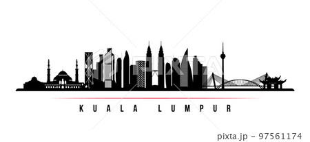 Kuala Lumpur skyline horizontal banner.  97561174