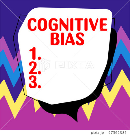 Handwriting text Cognitive Bias. Word Written on Psychological treatment for mental disorders 97562385
